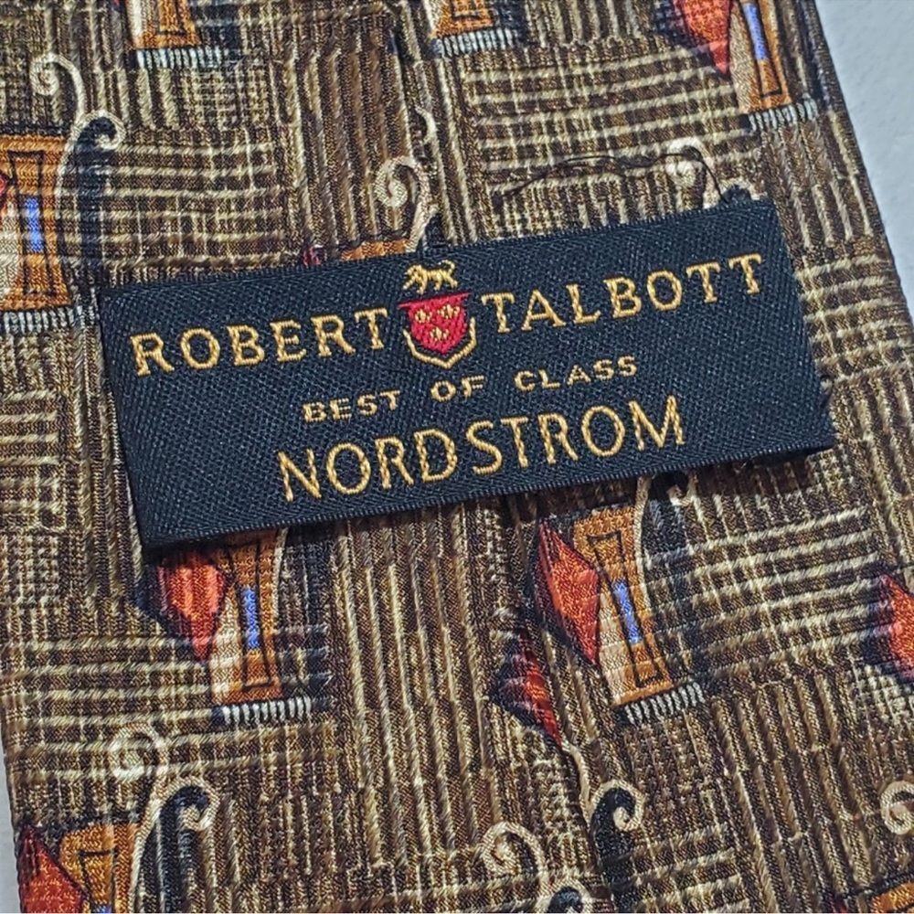 Robert Talbott Classic Patterned Silk Tie. Size Os - image 4